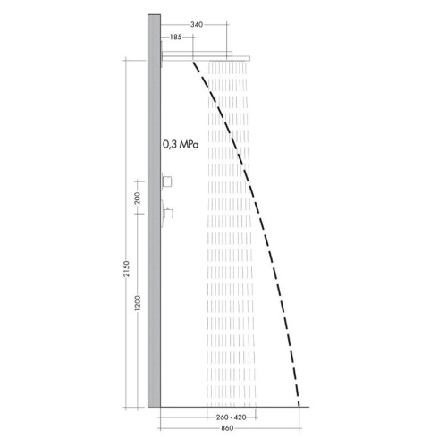 Купить купить верхний душ с настенным креплением скрытого монтажа, raindance rainfall hansgrohe, 28433000 цвет: хром