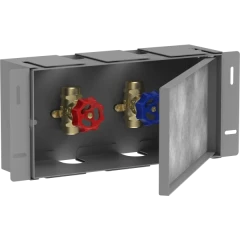 Настенный короб с дверью для облицовки плиткой и запорным вентилем, 15х30х10 см, XtraStoris Safe Hansgrohe, 56100800 цвет: нержавеющая сталь