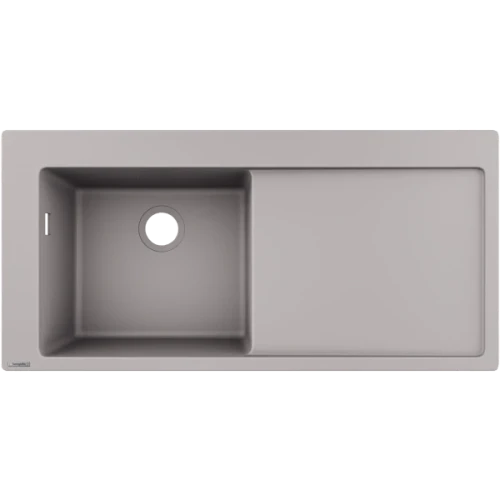 Купить купить раковина для кухни, врезная с правым крылом, s51 hansgrohe, 43330380 цвет: серый