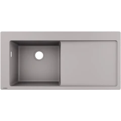 Раковина для кухни, врезная с правым крылом, S51 Hansgrohe, 43330380 цвет: серый