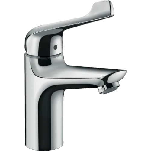 Купить купить смеситель для раковины со сливным гарнитуром с удлиненной рукояткой, novus hansgrohe, 71921000 цвет: хром