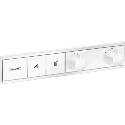 Купить купить термостатический смеситель для душа скрытого монтажа на 2 потребителя, rainselect hansgrohe, 15380700 цвет: белый