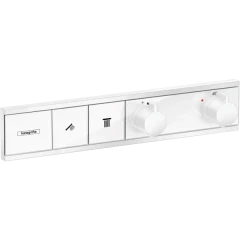 Термостатический смеситель для душа скрытого монтажа на 2 потребителя, RainSelect Hansgrohe, 15380700 цвет: белый