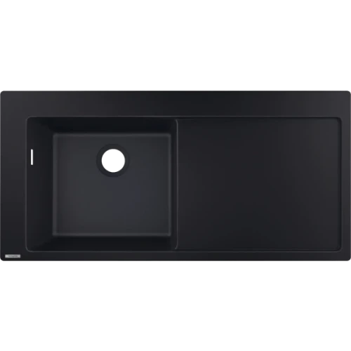 Купить купить раковина для кухни, врезная с правым крылом, s51 hansgrohe, 43330170 цвет: черный