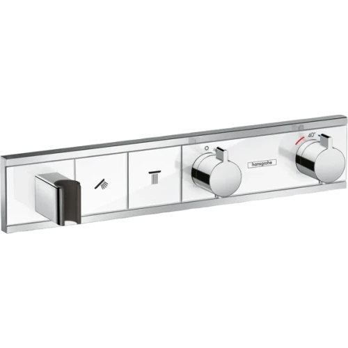 Купить купить термостатический смеситель для душа скрытого монтажа на 2 потребителя, rainselect hansgrohe, 15355400 цвет: белый