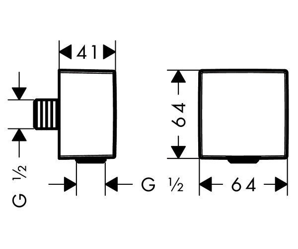 Купить купить шланговое подключение с клапаном обратного тока, fixfit hansgrohe, 26455340 цвет: серый
