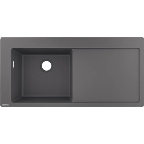 Купить купить раковина для кухни, врезная с правым крылом, s51 hansgrohe, 43330290 цвет: серый