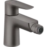 Купить купить смеситель для биде со сливным гарнитуром, talis e hansgrohe, 71720340 цвет: черный