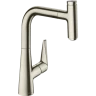 Купить купить смеситель для кухни, с вытяжным изливом, talis select m51 hansgrohe, 72822800 цвет: нержавеющая сталь