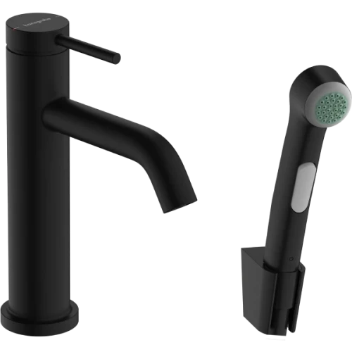 Купить купить смеситель для раковины с гигиеническим душем и душевым шлангом, talis select s hansgrohe, 73211670 цвет: черный