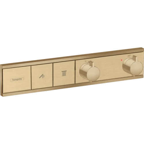 Купить купить термостатический смеситель для душа скрытого монтажа на 2 потребителя, rainselect hansgrohe, 15380140 цвет: бронза