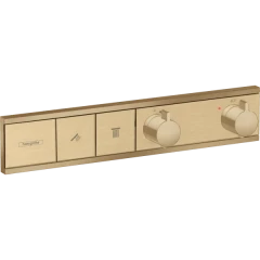 Термостатический смеситель для душа скрытого монтажа на 2 потребителя, RainSelect Hansgrohe, 15380140 цвет: бронза