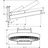 Купить купить верхний душ с настенным креплением скрытого монтажа, rainfinity hansgrohe, 26234700 цвет: белый