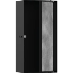 Настенный короб с дверью для облицовки плиткой, 30х15х10 см, XtraStoris Rock Hansgrohe, 56082670 цвет: черный