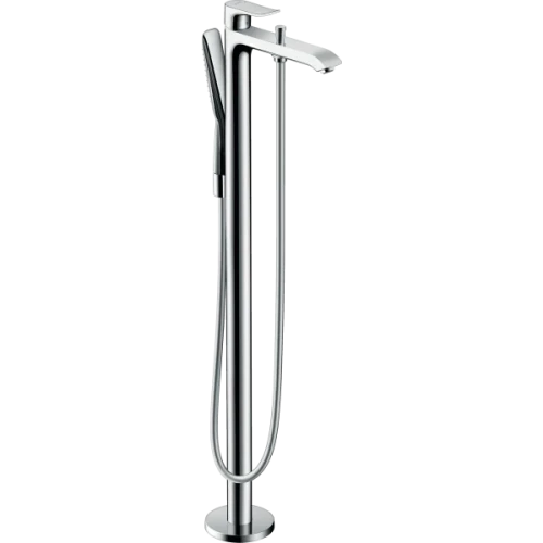 Купить купить смеситель для ванны напольного монтажа, metris hansgrohe, 31471000 цвет: хром