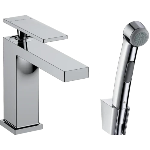 Купить купить смеситель для раковины с гигиеническим душем и душевым шлангом, tecturis e hansgrohe, 73210000 цвет: хром