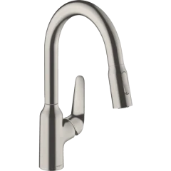 Смеситель для кухни, с вытяжным душем, Focus M42 Hansgrohe, 71821800 цвет: нержавеющая сталь
