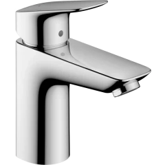 Смеситель для раковины с металлическим сливным гарнитуром, Logis Hansgrohe, 71171000 цвет: хром