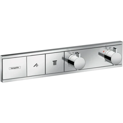Купить купить термостатический смеситель для душа скрытого монтажа на 2 потребителя, rainselect hansgrohe, 15380000 цвет: хром