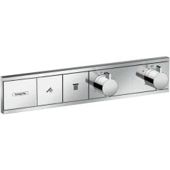 Термостатический смеситель для душа скрытого монтажа на 2 потребителя, RainSelect Hansgrohe, 15380000 цвет: хром