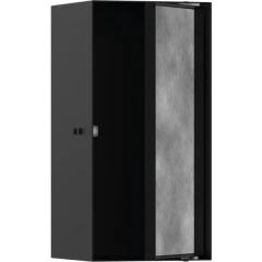 Настенный короб с дверью для облицовки плиткой, 30х15х14 см, XtraStoris Rock Hansgrohe, 56088670 цвет: черный