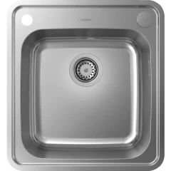 Раковина для кухни, врезная, S41 Hansgrohe, 43335800 цвет: нержавеющая сталь