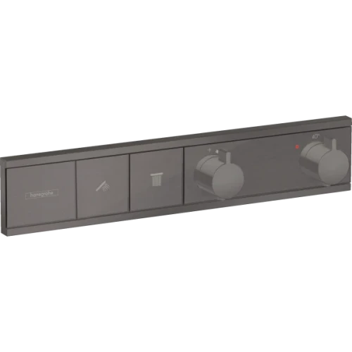 Купить купить термостатический смеситель для душа скрытого монтажа на 2 потребителя, rainselect hansgrohe, 15380340 цвет: черный