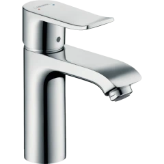 Смеситель для раковины LowFlow со сливным гарнитуром, Metris Hansgrohe, 31203000 цвет: хром