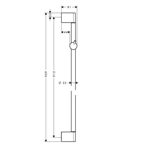 Купить купить душевая штанга 90см, unica hansgrohe, 27609000 цвет: хром