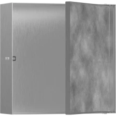 Настенный короб с дверью для облицовки плиткой, 30х30х10 см, XtraStoris Rock Hansgrohe, 56085800 цвет: нержавеющая сталь