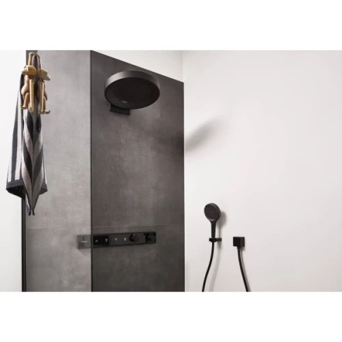 Купить купить верхний душ с настенным креплением скрытого монтажа, rainfinity hansgrohe, 26234340 цвет: серый