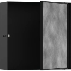 Настенный короб с дверью для облицовки плиткой, 30х30х10 см, XtraStoris Rock Hansgrohe, 56085670 цвет: черный