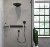 Купить купить верхний душ с настенным креплением скрытого монтажа, rainfinity hansgrohe, 26234670 цвет: черный