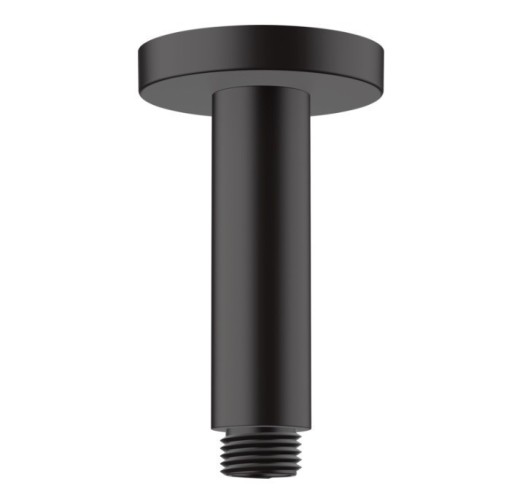 Купить купить душевой кронштейн потолочный 100 мм, vernis blend hansgrohe, 27804670 цвет: черный