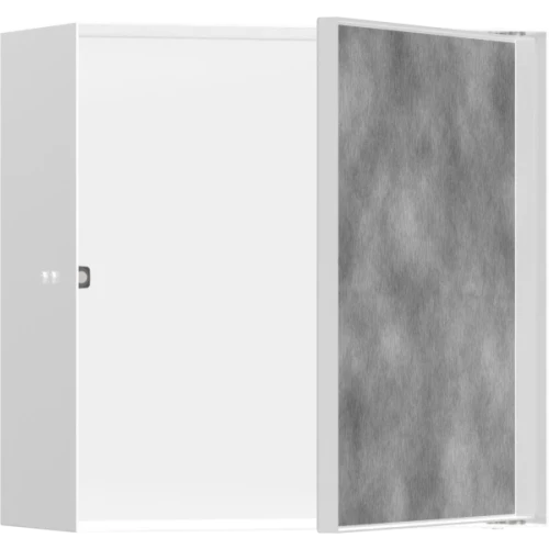 Купить купить настенный короб с дверью для облицовки плиткой, 30х30х14 см, xtrastoris rock hansgrohe, 56091700 цвет: белый