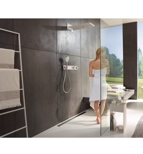 Купить купить верхний душ с настенным креплением скрытого монтажа, rainmaker select hansgrohe, 24001400 цвет: хром