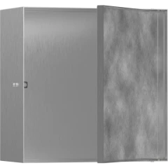 Настенный короб с дверью для облицовки плиткой, 30х30х14 см, XtraStoris Rock Hansgrohe, 56091800 цвет: нержавеющая сталь