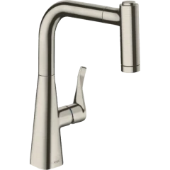 Смеситель для кухни, с вытяжным душем, Metris M71 Hansgrohe, 73800800 цвет: нержавеющая сталь