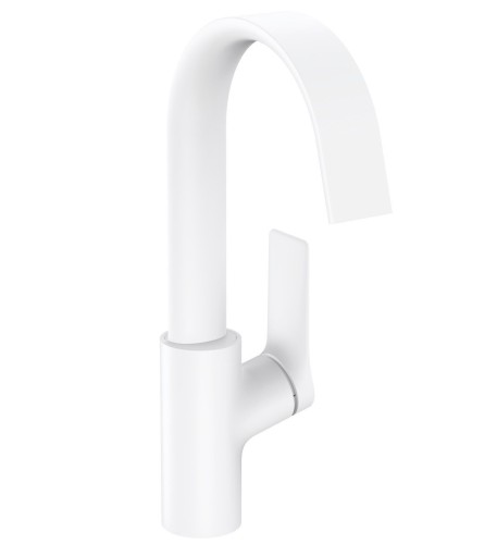 Купить купить смеситель для раковины с поворотным изливом без сливного гарнитура, vivenis hansgrohe, 75032700 цвет: белый