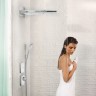 Купить купить верхний душ с настенным креплением скрытого монтажа, rainmaker select hansgrohe, 24011400 цвет: хром