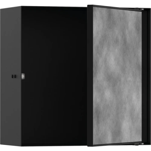 Купить купить настенный короб с дверью для облицовки плиткой, 30х30х14 см, xtrastoris rock hansgrohe, 56091670 цвет: черный