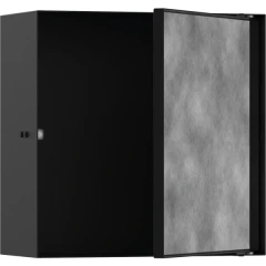 Настенный короб с дверью для облицовки плиткой, 30х30х14 см, XtraStoris Rock Hansgrohe, 56091670 цвет: черный