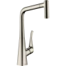 Купить купить смеситель для кухни, с вытяжным душем, metris m71 hansgrohe, 73801800 цвет: нержавеющая сталь