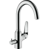 Купить купить смеситель для кухни, с запорным вентилем, focus m42 hansgrohe, 71803000 цвет: хром