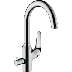 Смеситель для кухни, с запорным вентилем, Focus M42 Hansgrohe, 71803000 цвет: хром