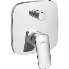 Смеситель для ванны скрытого монтажа, со встроенной защитной комбинацией, Logis Hansgrohe, 71407000 цвет: хром