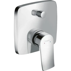 Смеситель для ванны скрытого монтажа, со встроенной защитной комбинацией, Metris Hansgrohe, 31451000 цвет: хром