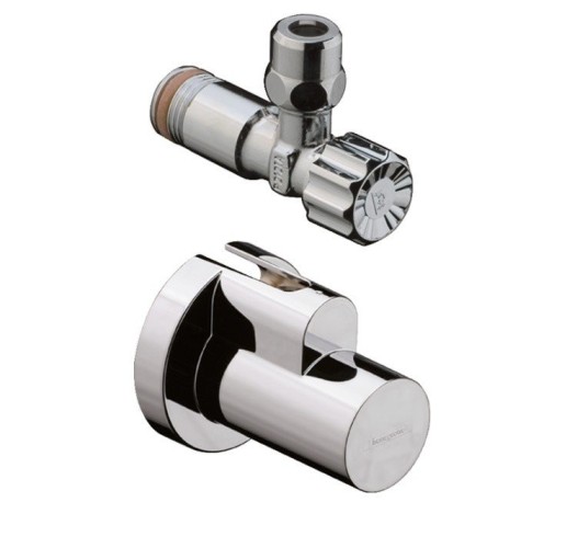 Купить купить угловой вентиль для подключения смесителя 1/2x3/8, с декоративной накладкой,  hansgrohe, 13954000 цвет: хром