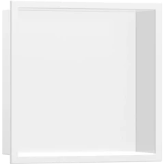 Настенный короб с интегрированной рамой, 30х30х10 см, XtraStoris Original Hansgrohe, 56061700 цвет: белый