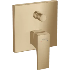 Смеситель для ванны скрытого монтажа, со встроенной защитной комбинацией, Metropol Hansgrohe, 32546140 цвет: бронза